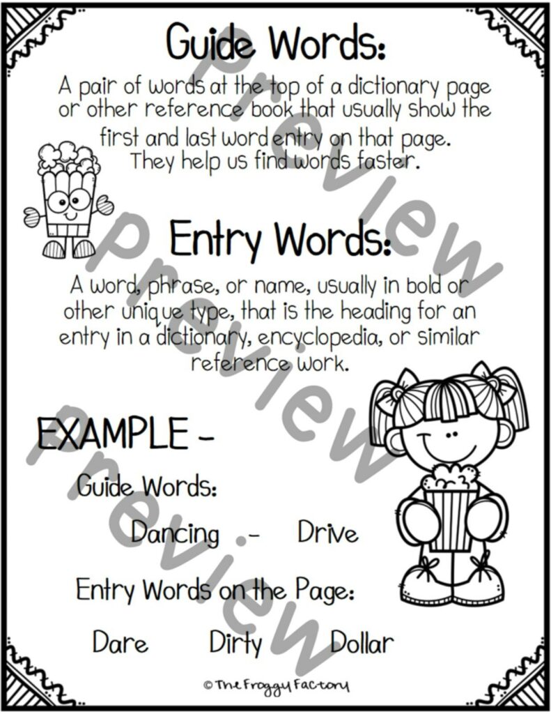 Dictionary Skills Worksheets Guide Words Made By Teachers