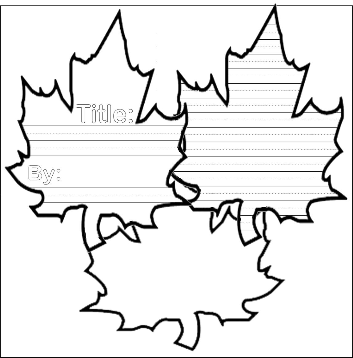 Leaf Shape Book Primary Handwriting Lines Writing Fall | Made By Teachers