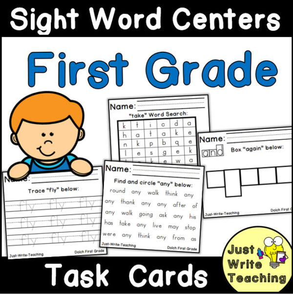 First Grade Sight Word Task Cards