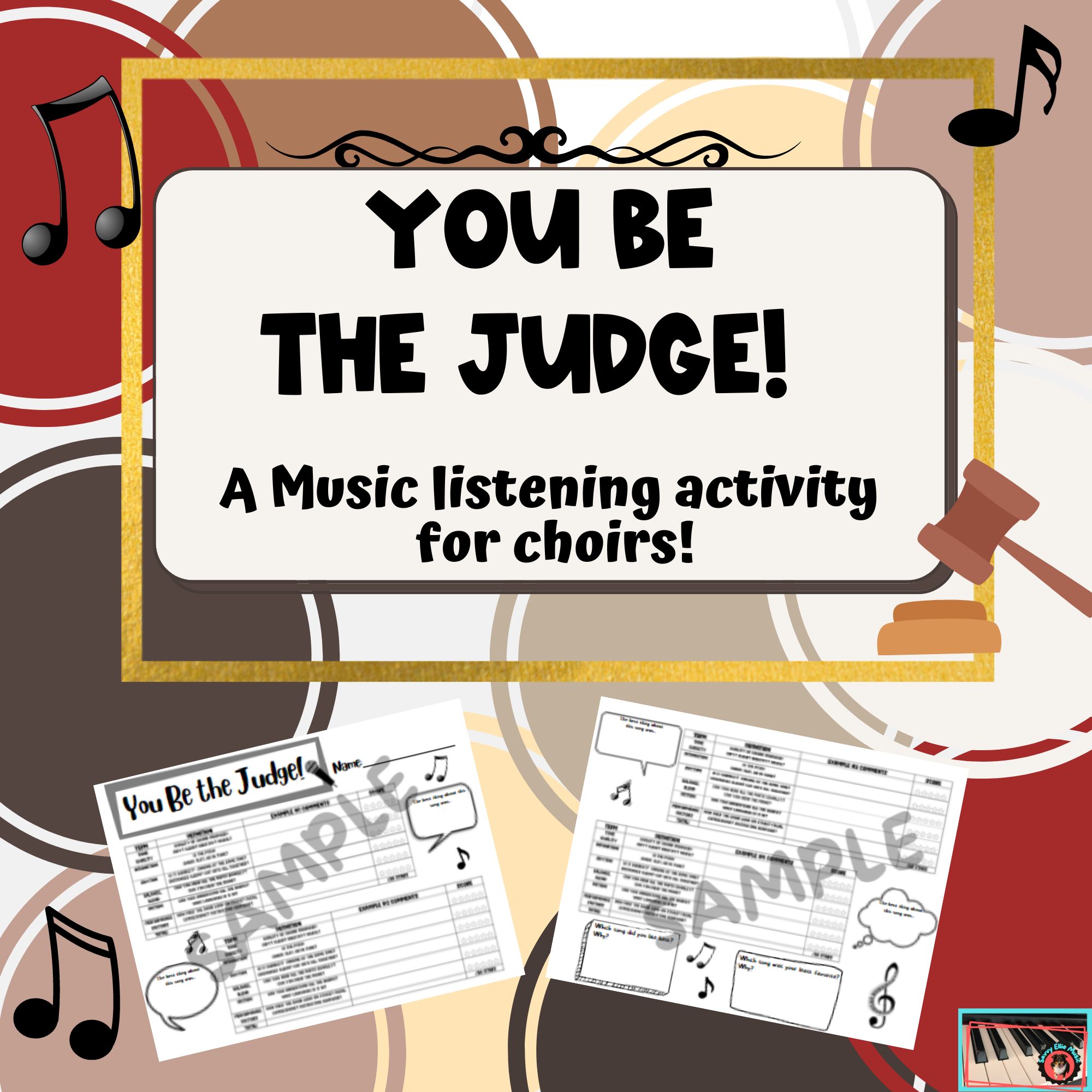 FREEBIE!! You Be the Judge An active listening worksheet for choirs