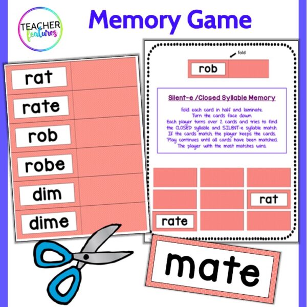6 SYLLABLE TYPES & SYLLABLE DIVISION GAMES Open & Closed Syllables plus ...