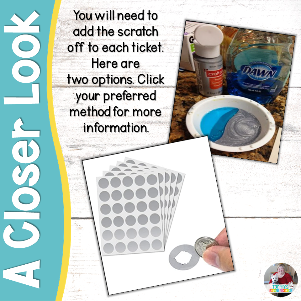 Staff Morale Scratch Off Tickets Made By Teachers