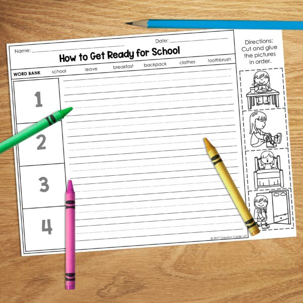 Sequencing Worksheets with Picture Cards for How to Writing | Made By ...