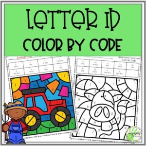 Letter Identification Color by Code Freebie