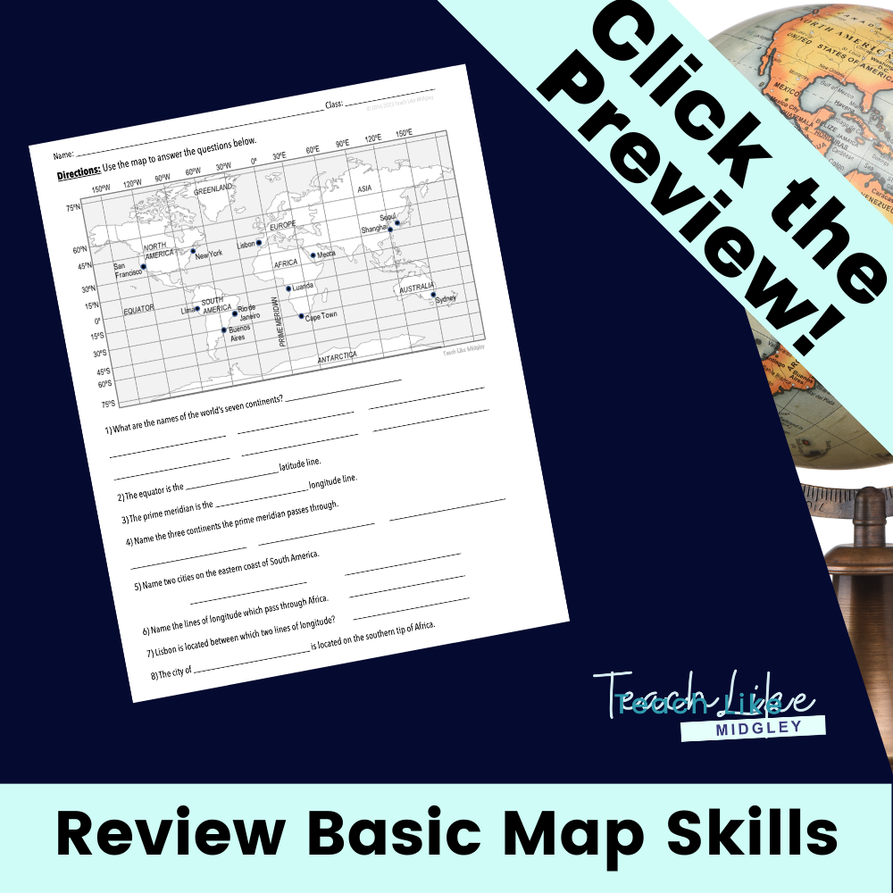 Map Skills Latitude And Longitude Overview Made By Teachers Map Skills Latitude And Longitude Overview Made By Teachers
