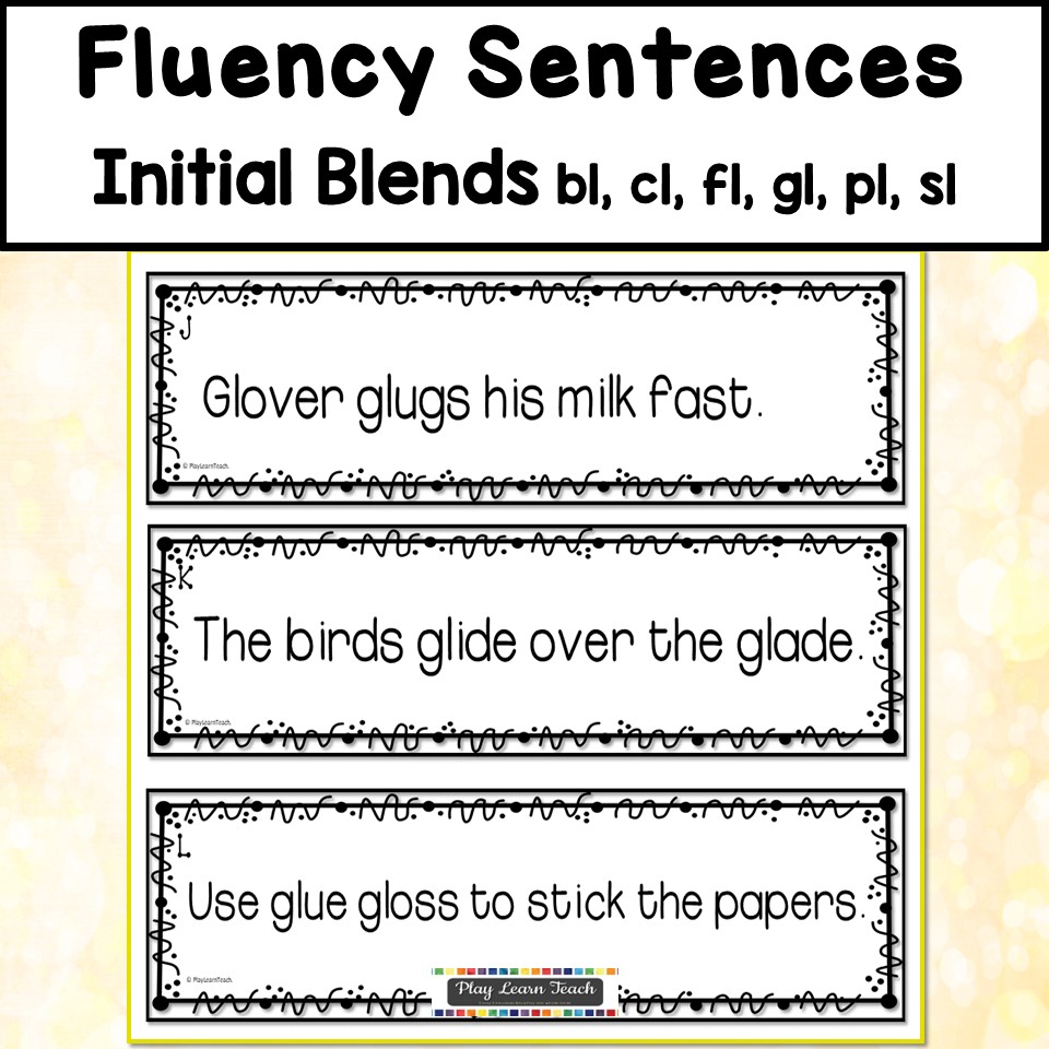 Reading Fluency Sentences Initial L Blends