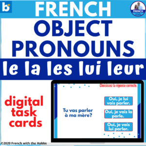 French Direct Indirect Object Pronouns Activity Bundle Le La Les Lui