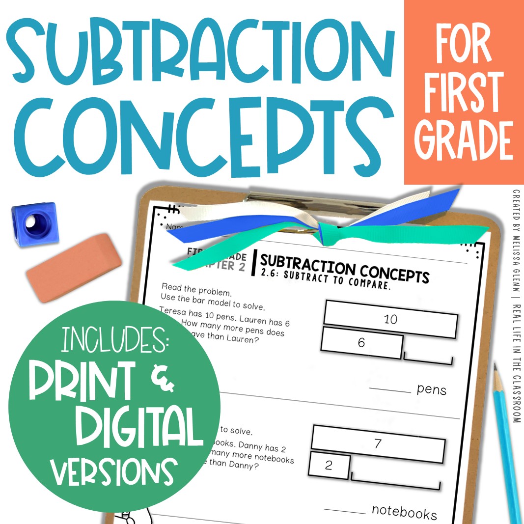 Go math chapter 2 subtraction concepts first grade made by teachers