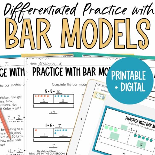 Bar Models for Math - Addition Word Problems - Differentiated - Print ...