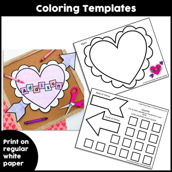 Cupid Name Heart Craft | Valentines Day Activities | Valentine Bulletin ...