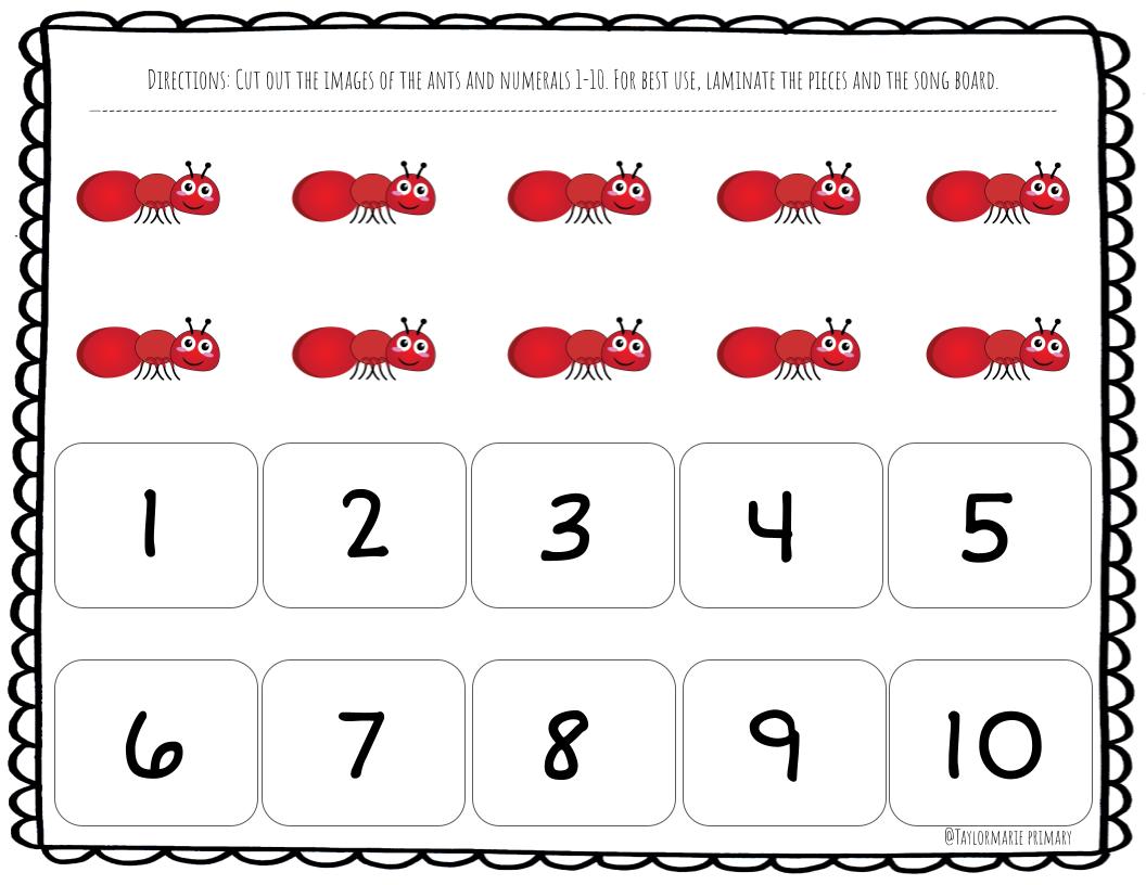 The Ants Go Marching Interactive Song Board and Puppets | Made By Teachers