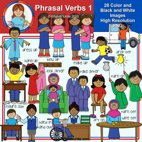 Clip Art Phrasal Verbs Bundle Made By Teachers
