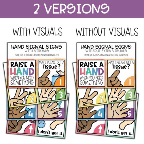 Classroom Hand Signals - Editable Posters - Multicultural - Made By ...