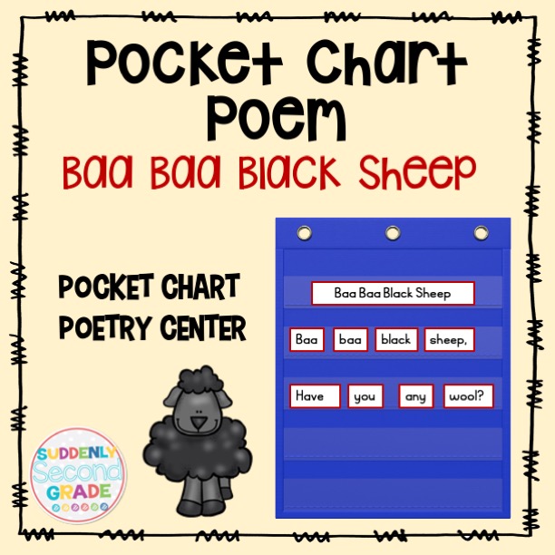 Pocket Chart Poem Baa Baa Black Sheep Nursery Rhyme