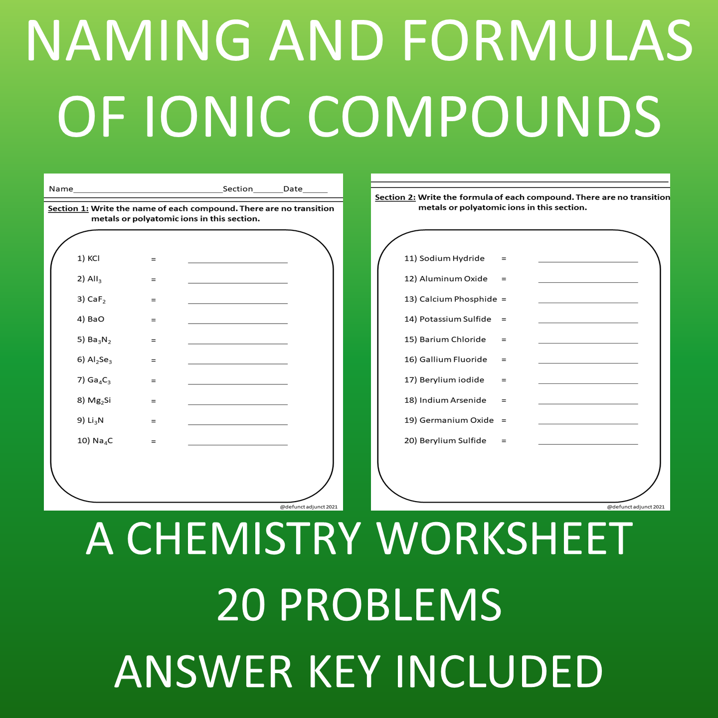 Naming Ionic Compounds