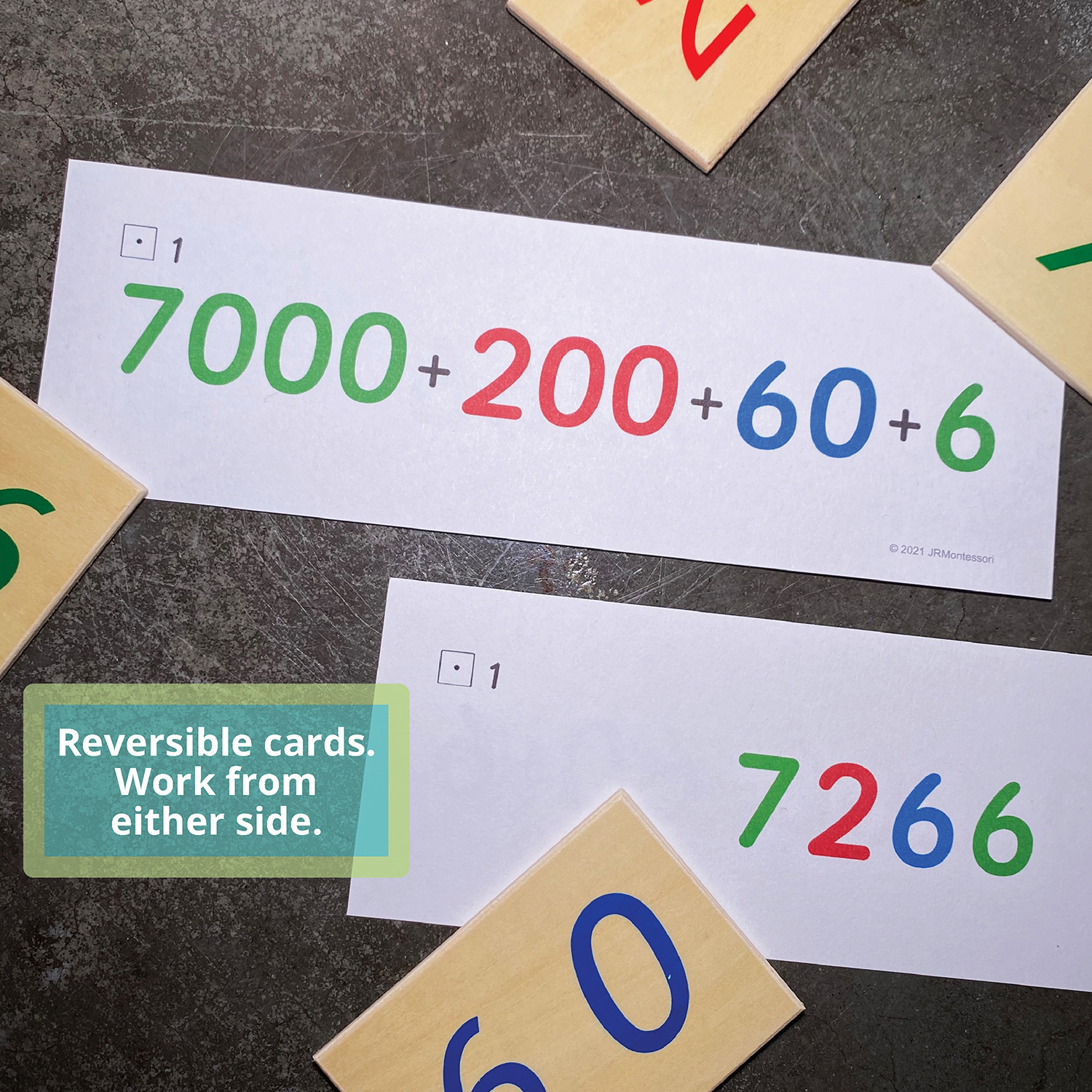 Montessori Math Place Value Notation Cards Set 1 Expanded and Standard
