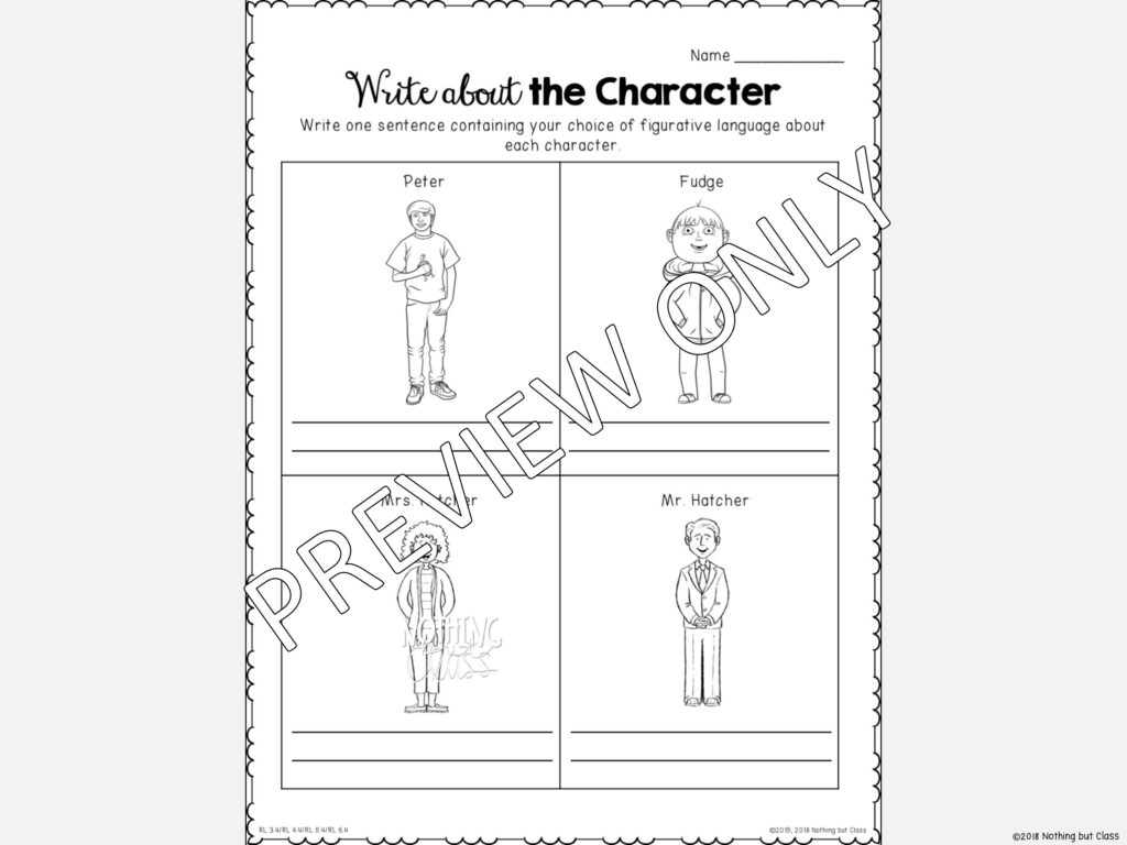 Tales of a Fourth Grade Nothing Novel Study | Comprehension and ...