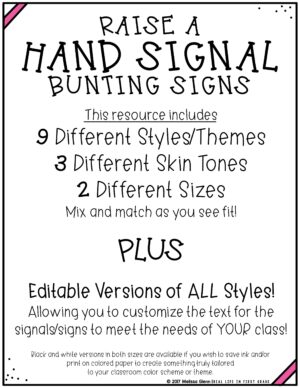 Editable Hand Signal Signs | Made By Teachers