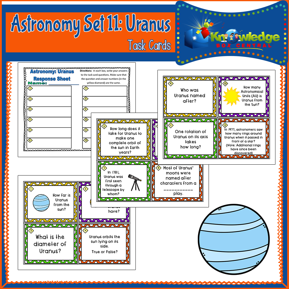 Astronomy Task Cards: Set 11: Uranus