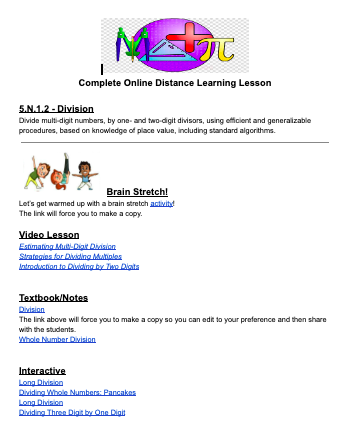 Complete Online Distance Learning 5th Math Division 5.N.1.2 | Made By ...