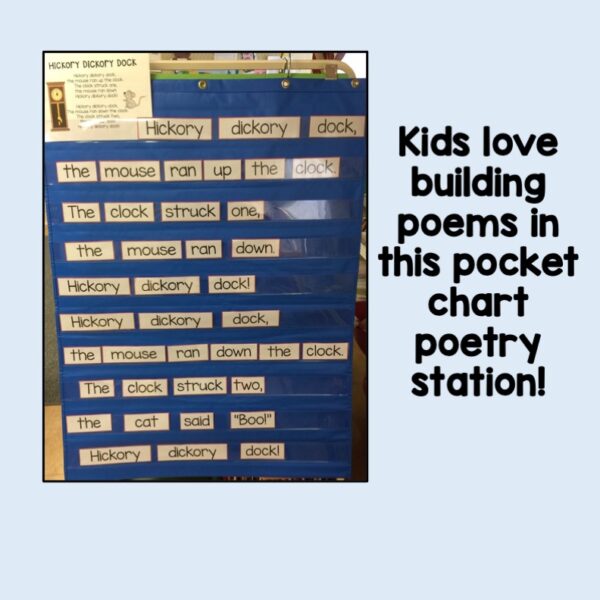 Pocket Chart Poem Hickory Dickory Dock Nursery Rhyme - Made By Teachers