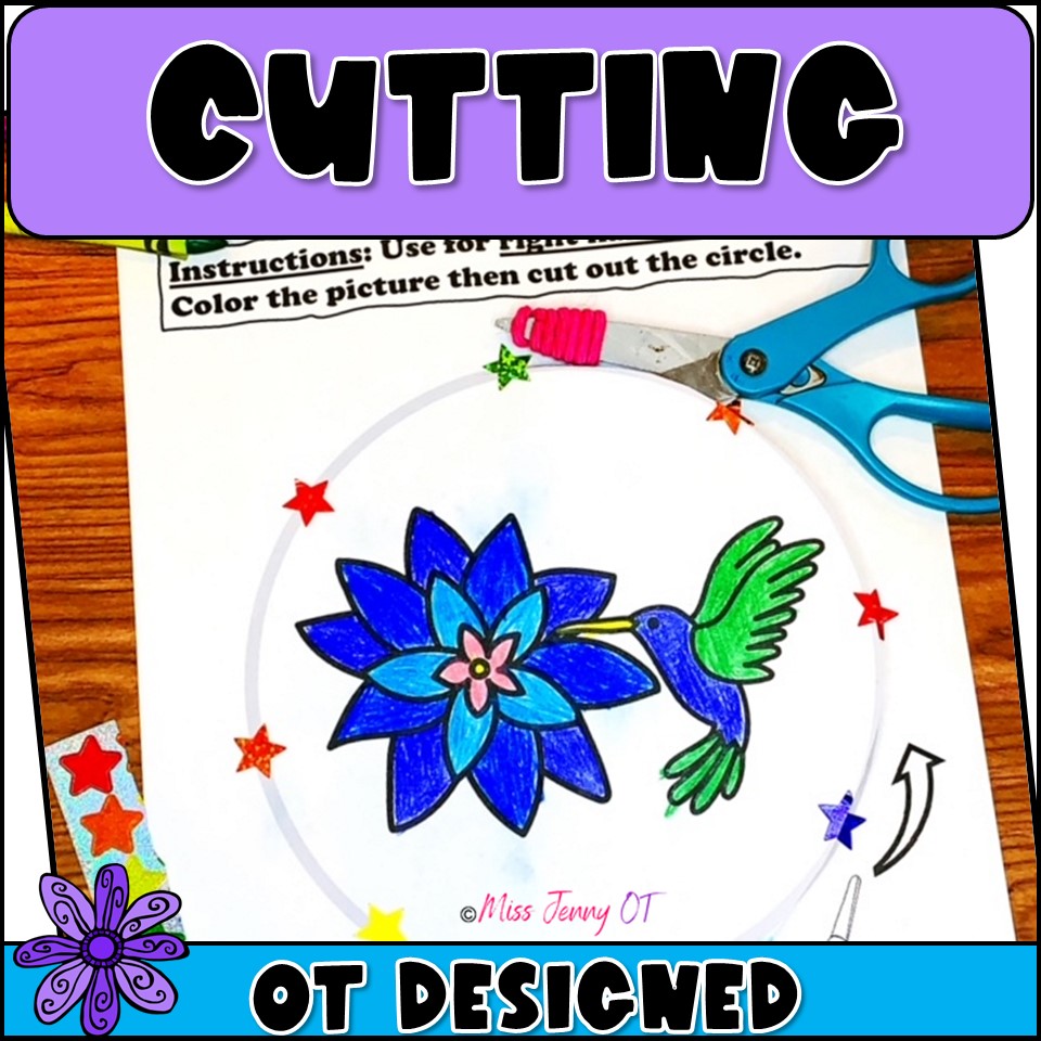 Free Fine Motor Cutting Practice Worksheets Spring Themed