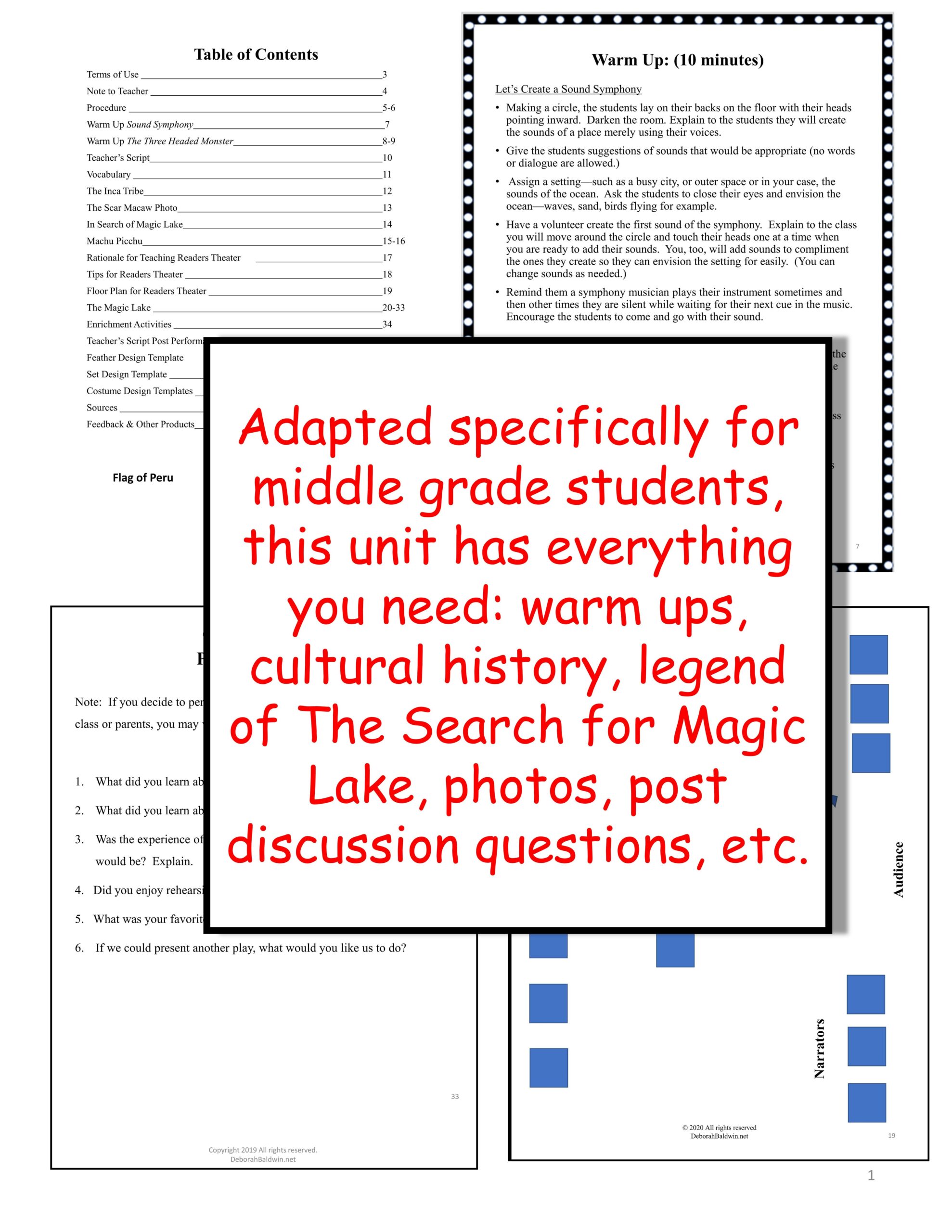 Readers Theater Script Inca Story The Magic Lake Good For Social