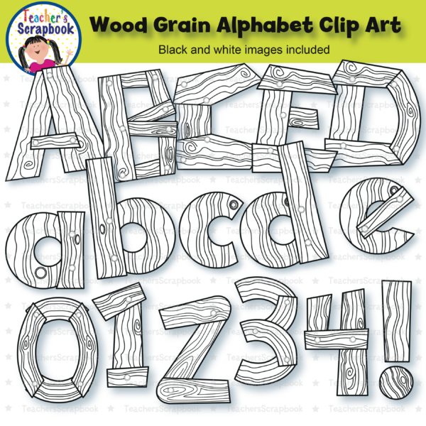 Wood Grain Alphabet Clip Art | Made By Teachers