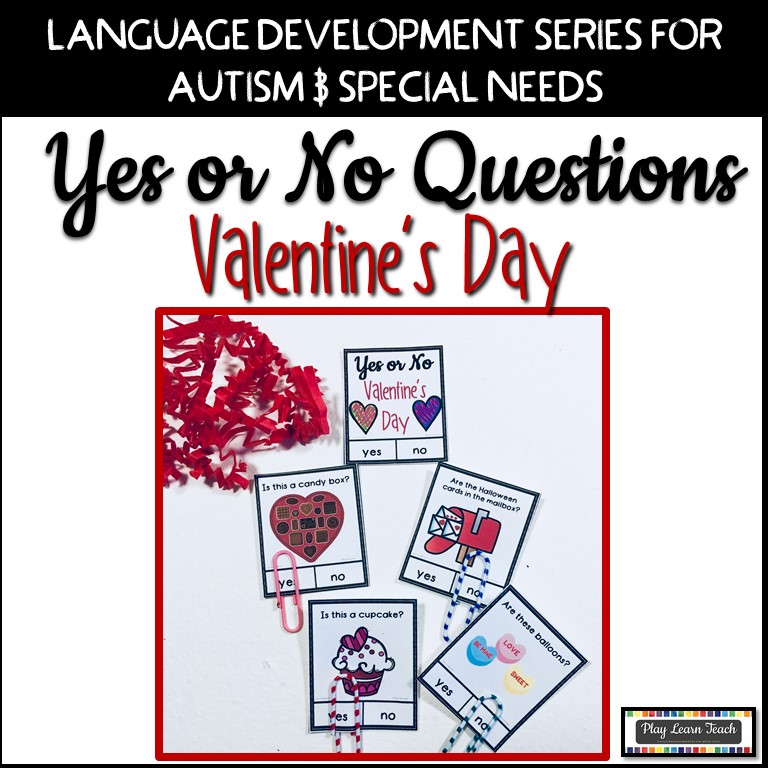 Yes No Questions Valentine's Day for Autism Special Education