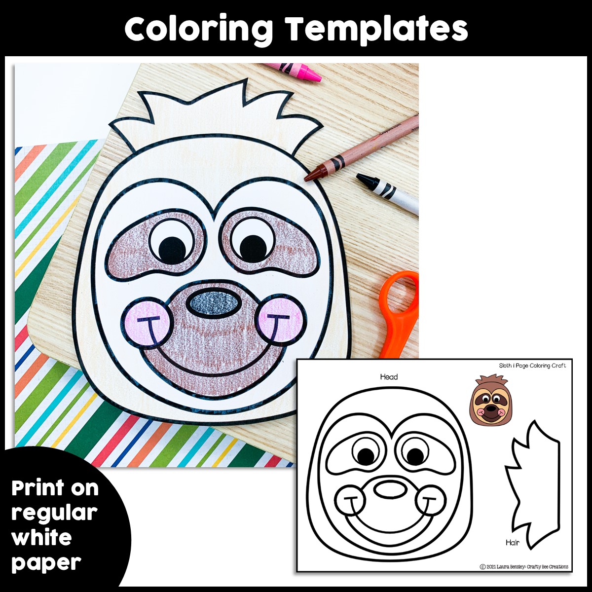 Sloth Craft | Zoo Animal Craft | Zoo Animal Activities | Rainforest ...