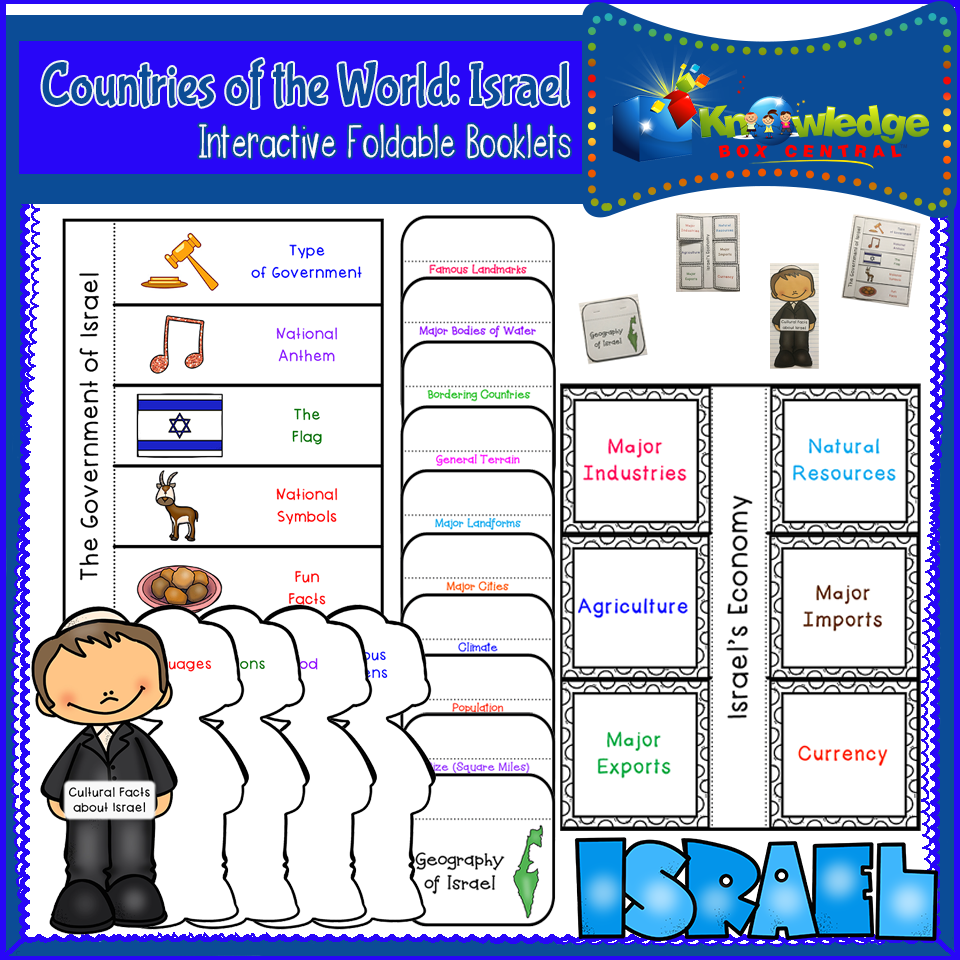 Countries of the World: Israel Interactive Foldable Booklets