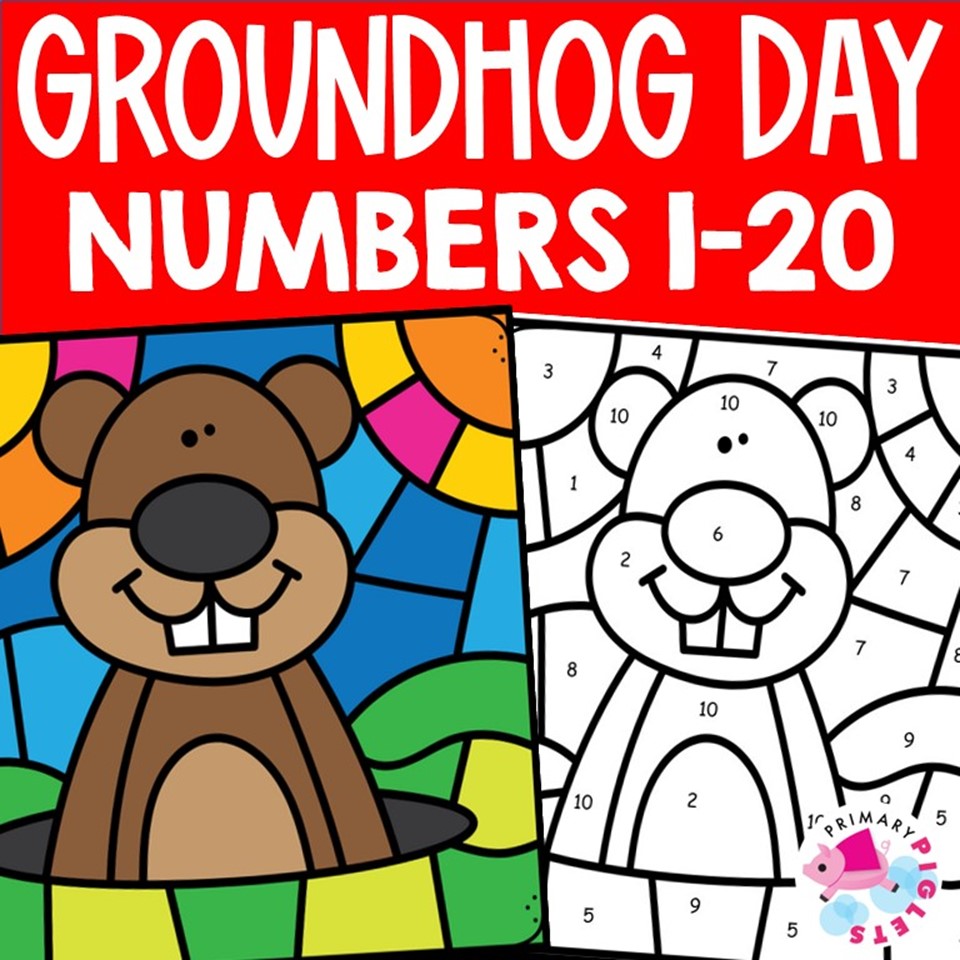 GROUNDHOG DAY COLOR BY NUMBER GRPOUNDHOG DAY COLOR BY CODE