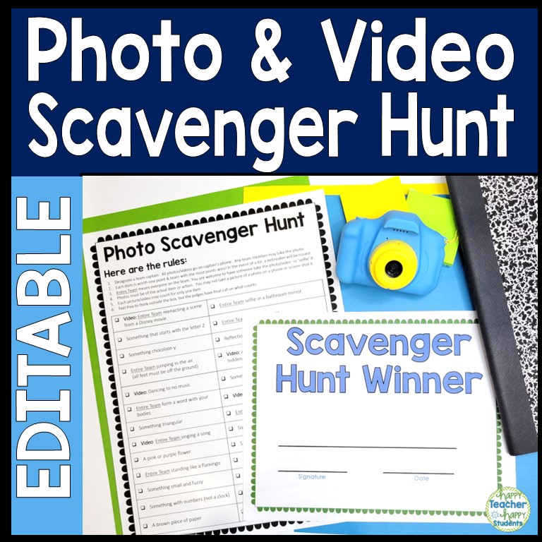 Editable Scavenger Hunt Template