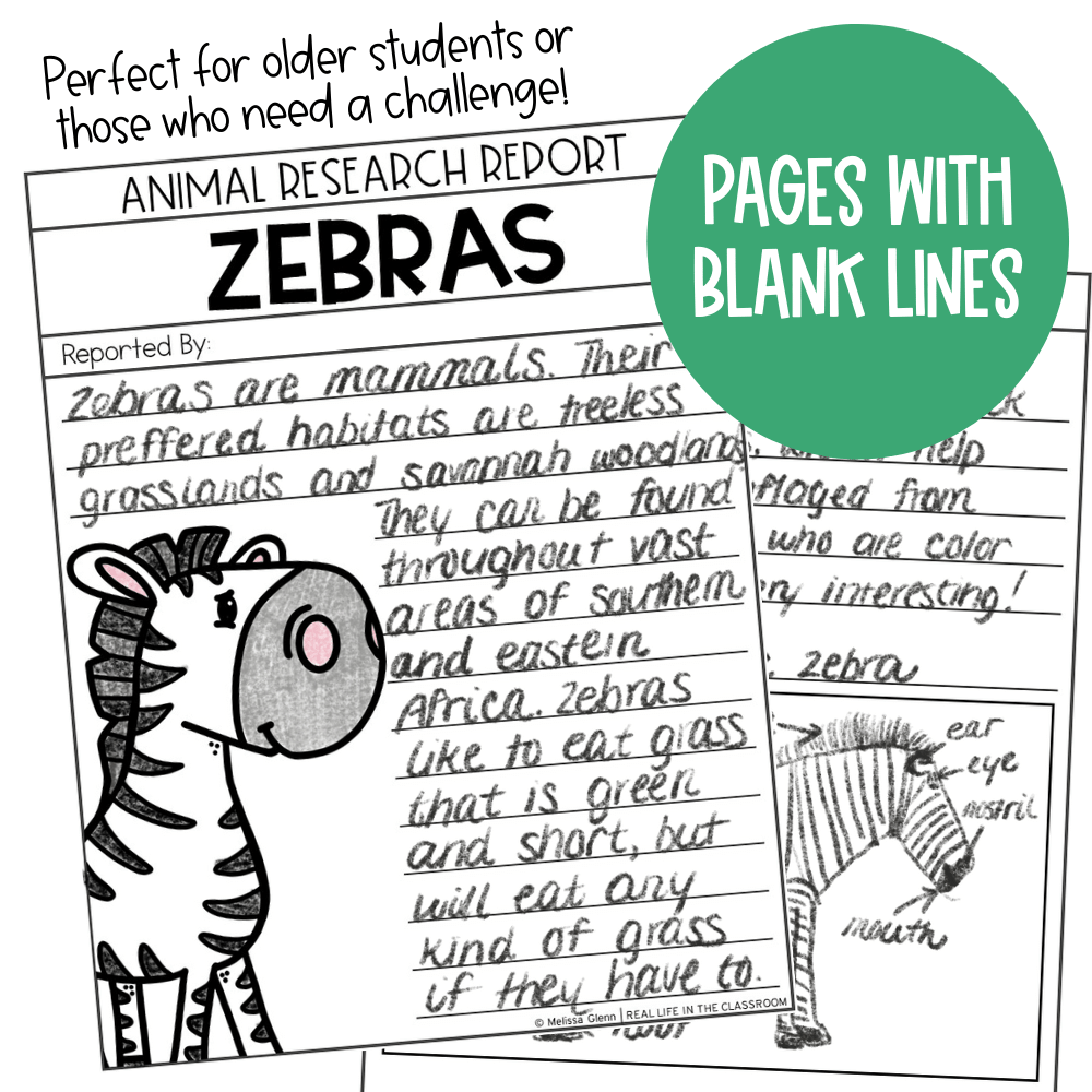 Animal Research Project Report - Differentiated - Editable | Made By ...