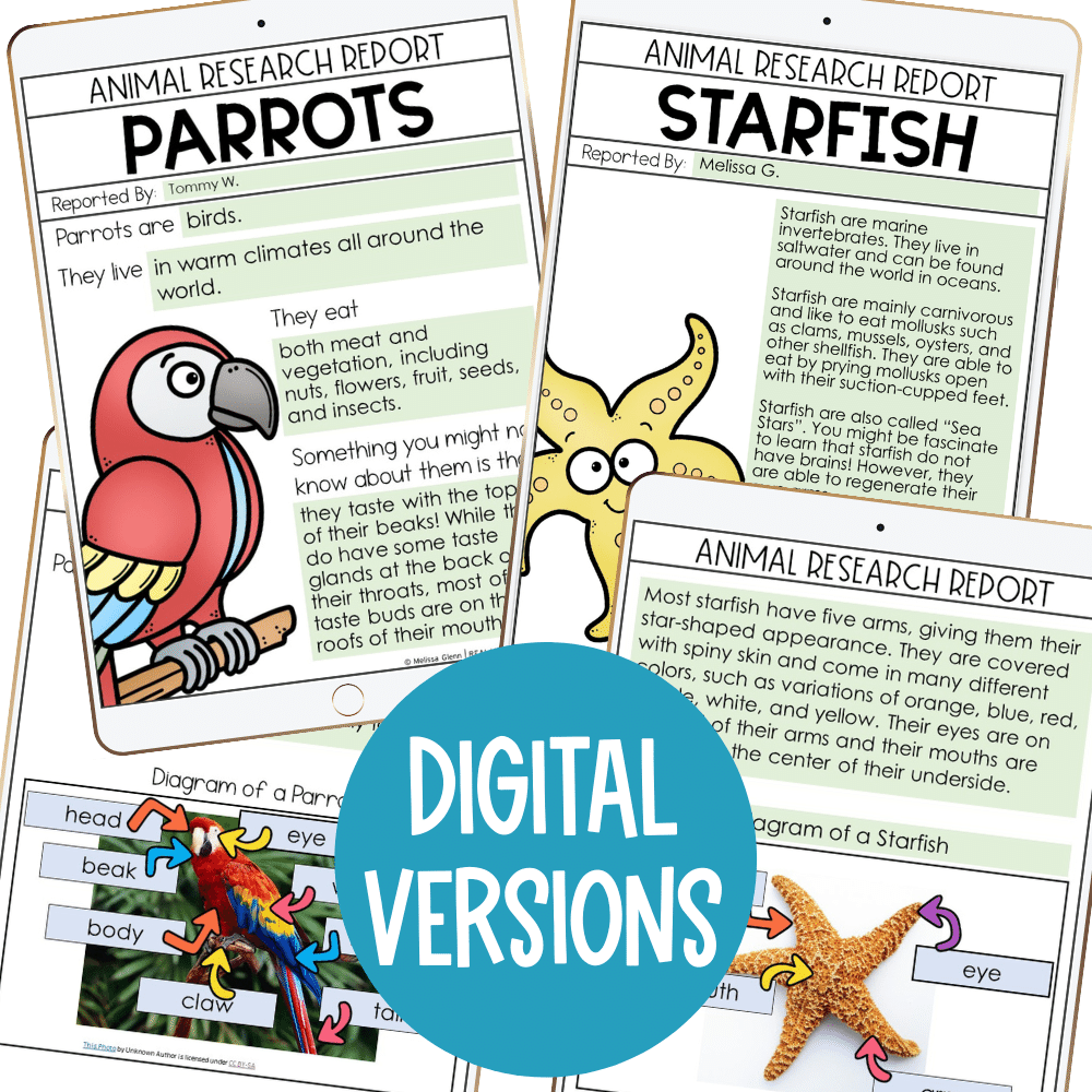 Animal Research Project Report - Differentiated - Editable | Made By ...