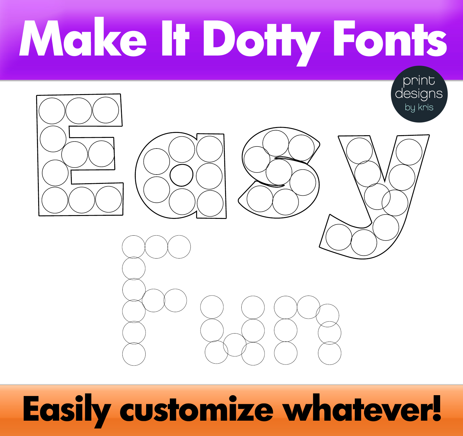 Dot Marker Font Make it Dotty Fonts Dot a Letter Font Made By