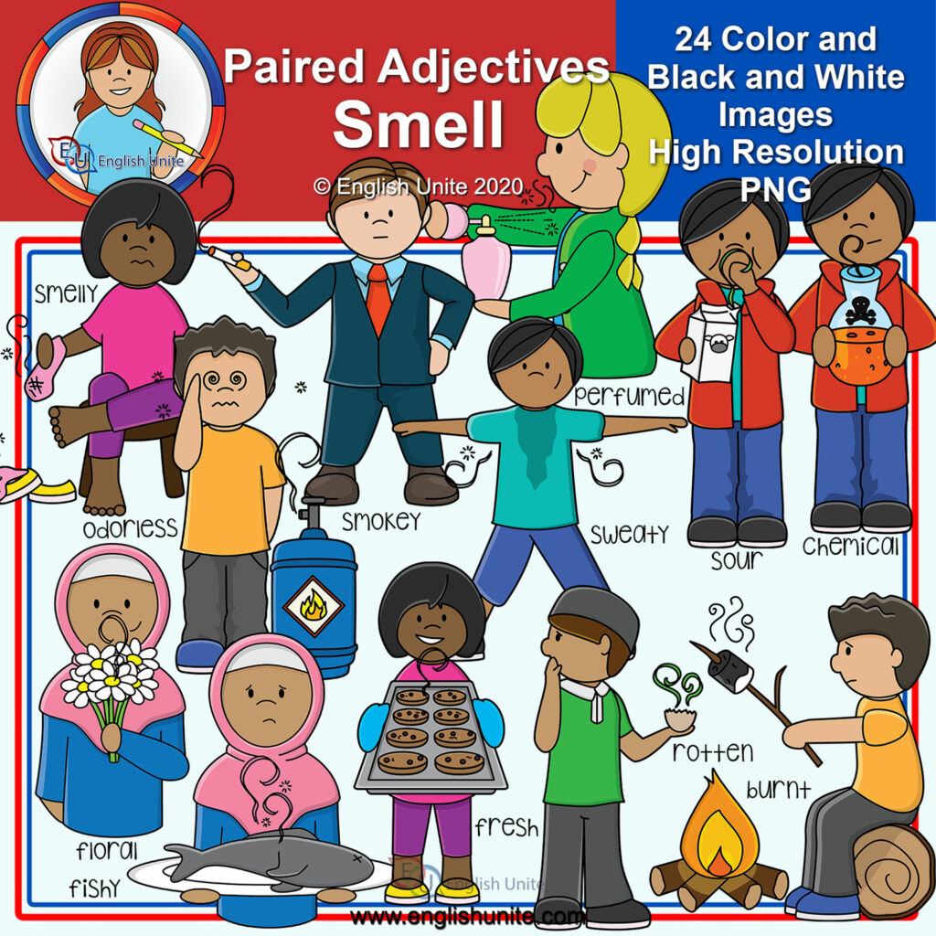 Clip Art Paired Adjectives Smell Made By Teachers
