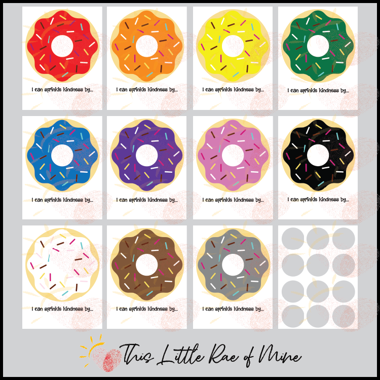 Sprinkle Kindness Donut Photo Keepsake Printable love