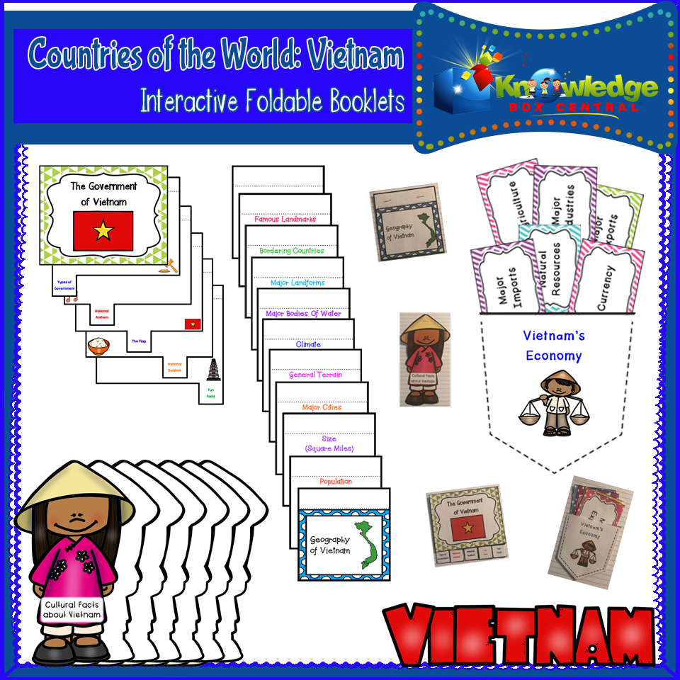 Countries of the World: Vietnam Interactive Foldable Booklets
