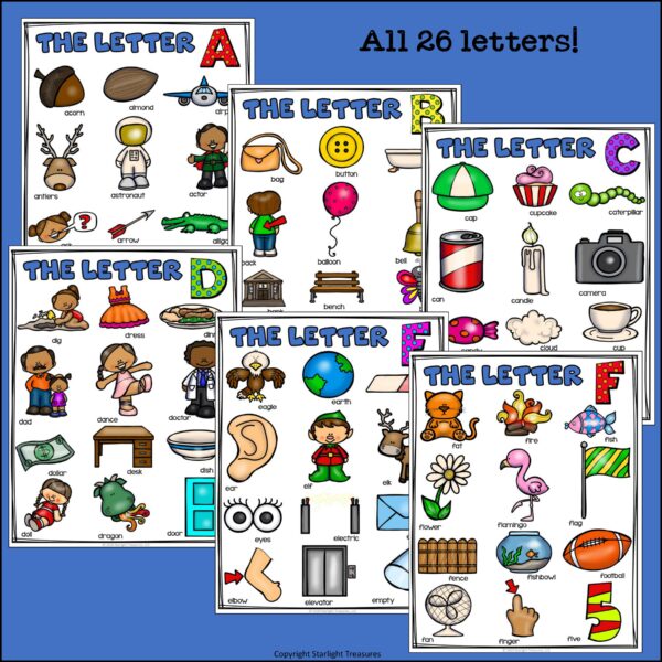 Alphabet Posters for Early Readers, Alphabet Letter of the Week FREEBIE ...
