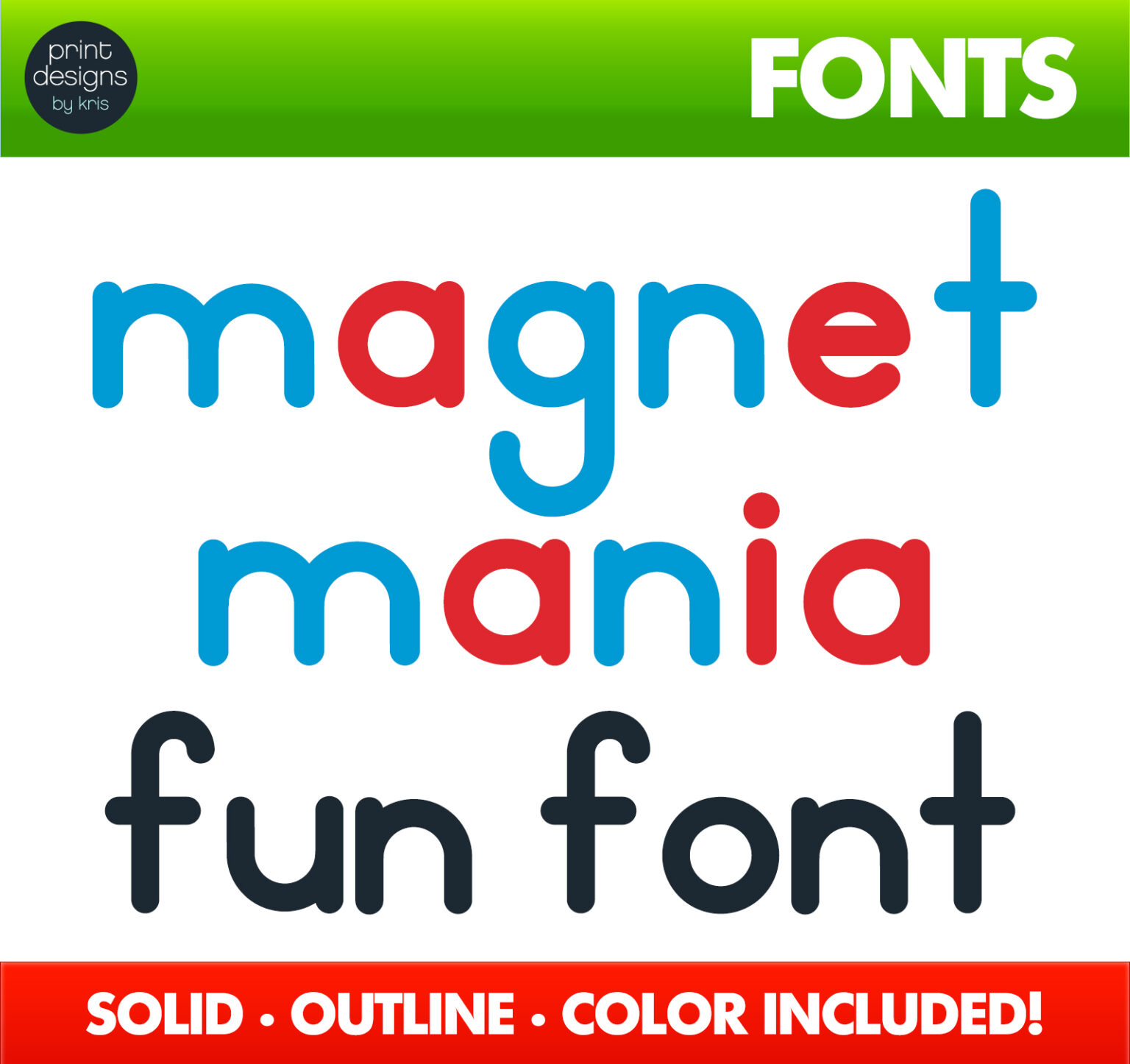 Alphabet Magnet Font • KTD Magnet Mania | Made By Teachers