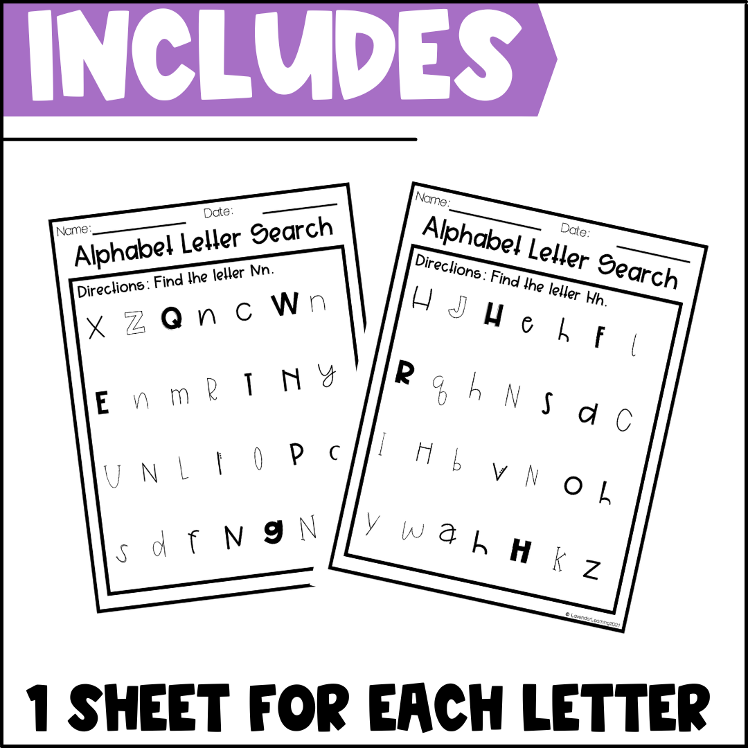 Alphabet Letter Recognition Worksheet Alphabet Letter Identification