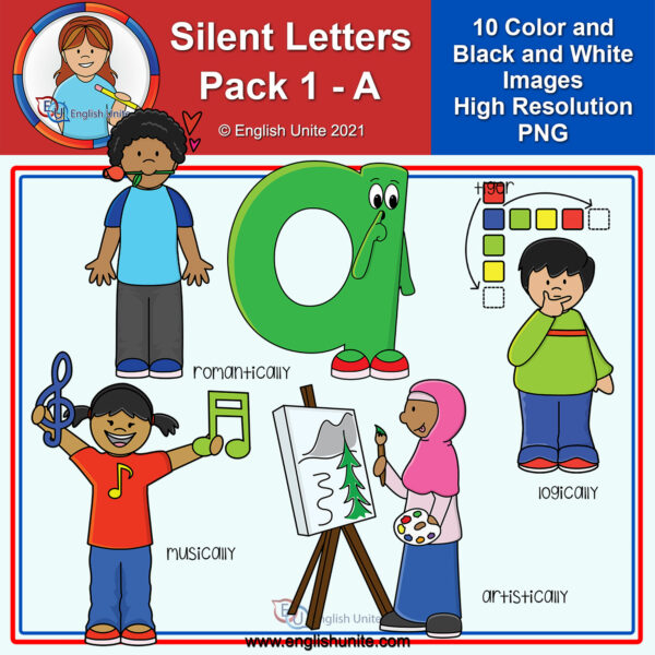 Clip Art - Silent Letters Pack 1 (A) | Made By Teachers