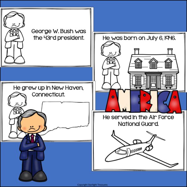 George W. Bush Mini Book for Early Readers: Presidents' Day | Made By ...