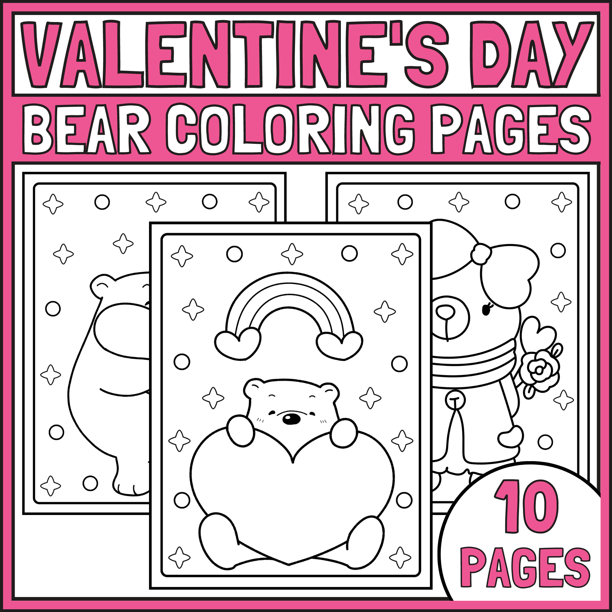 Valentine Bear Coloring Pages - Valentine Bear Coloring Pages 