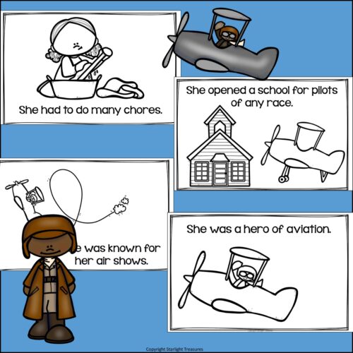 Bessie Coleman Mini Book for Early Readers: Black History Month | Made ...