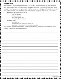 3rd Grade Written Response Prep for Language Arts State Test | Made By ...