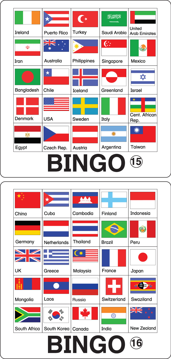 Flags of the World Bingo ESL ELL Game Made By Teachers