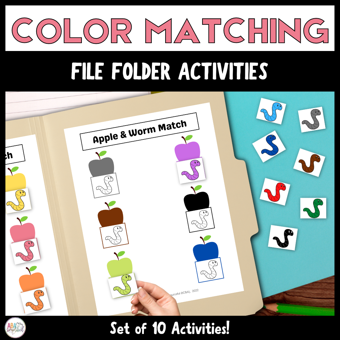 Identical Color Matching File Folder Activities Set of 10 Activities Made By Teachers