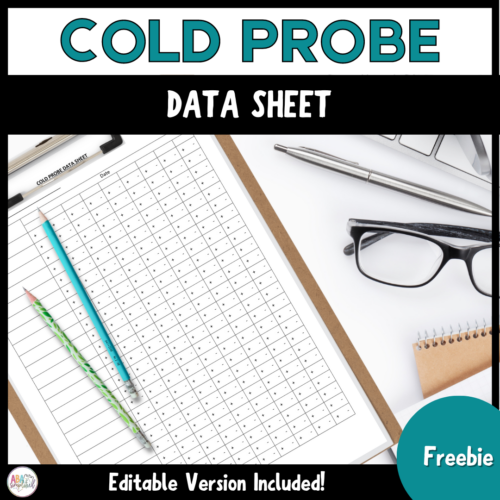 Cold Probe Data Sheet for ABA Therapy FREEBIE Made By Teachers